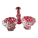 Double glass salt cellar moulded pressed 20th century