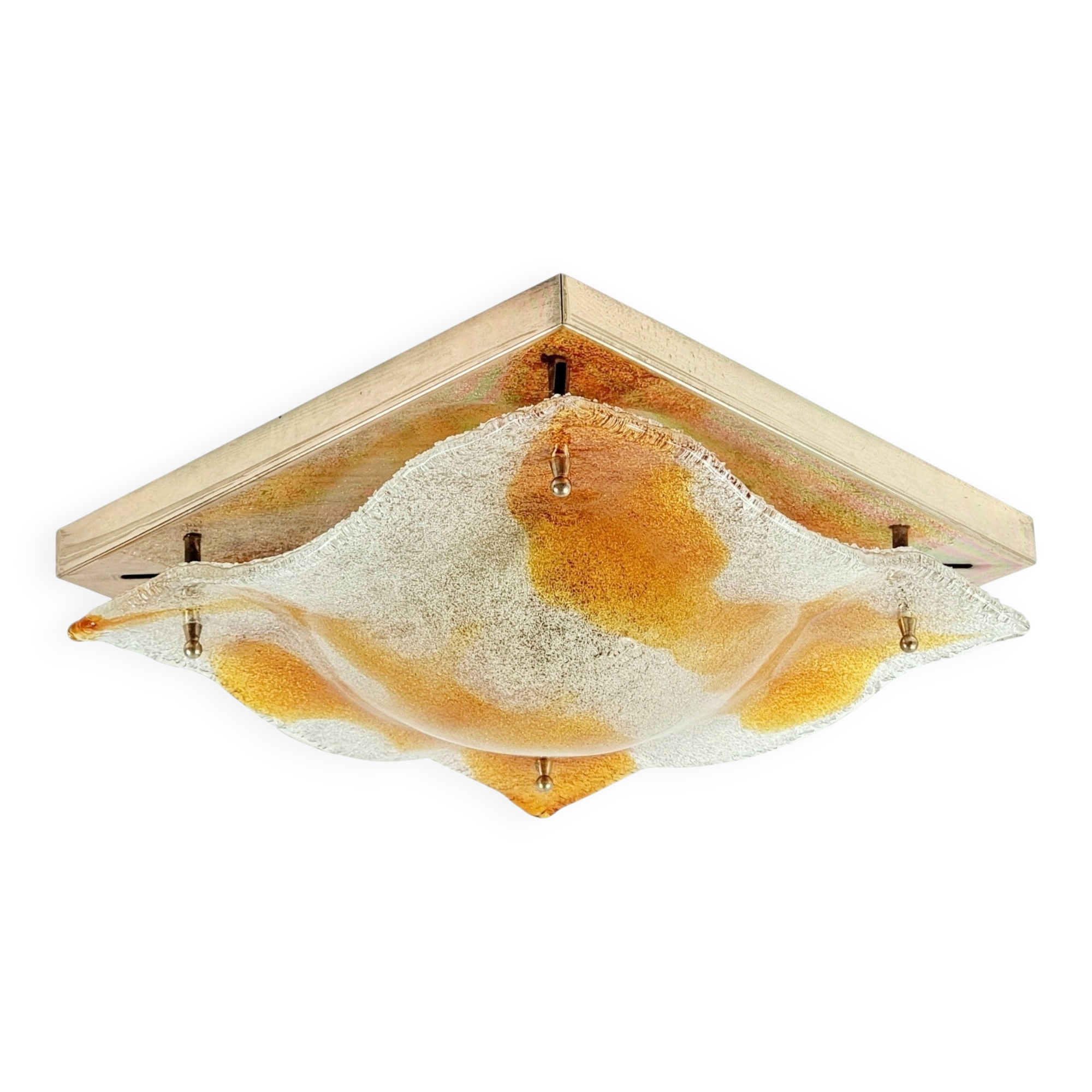 Mid Century Murano Glass Ceiling Light by Toni Zuccheri for Mazzega, 1970s