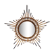 Large mirror sun rattan 65 cm
