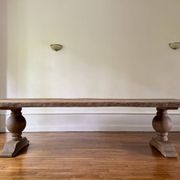 Table monastère en chêne ancien massif – SOLEIL 400 par 120 cm