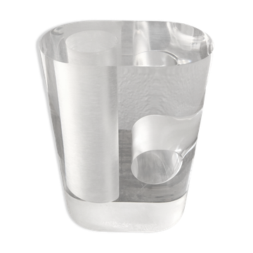 Vase vintage en acrylique transparent, Italie