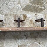 Long antique wall coat rack 186cm