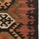 Jute and wool handwoven kilim runner