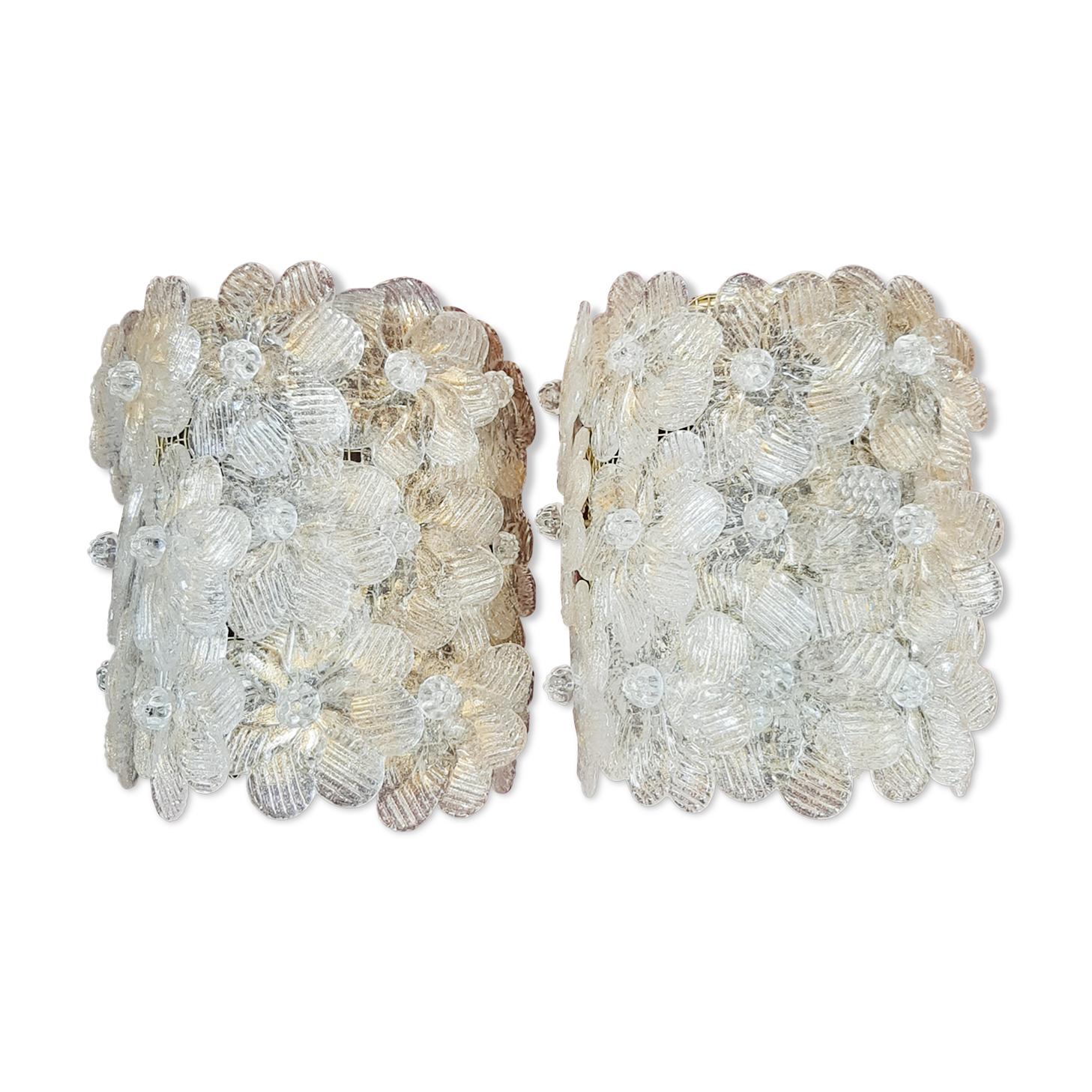 pair of Murano wall lamps