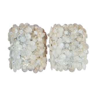 pair of Murano wall lamps