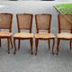 4 Louis XV chairs in solid wood and cane