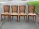 4 chaises style Louis XV en bois massif et cannage