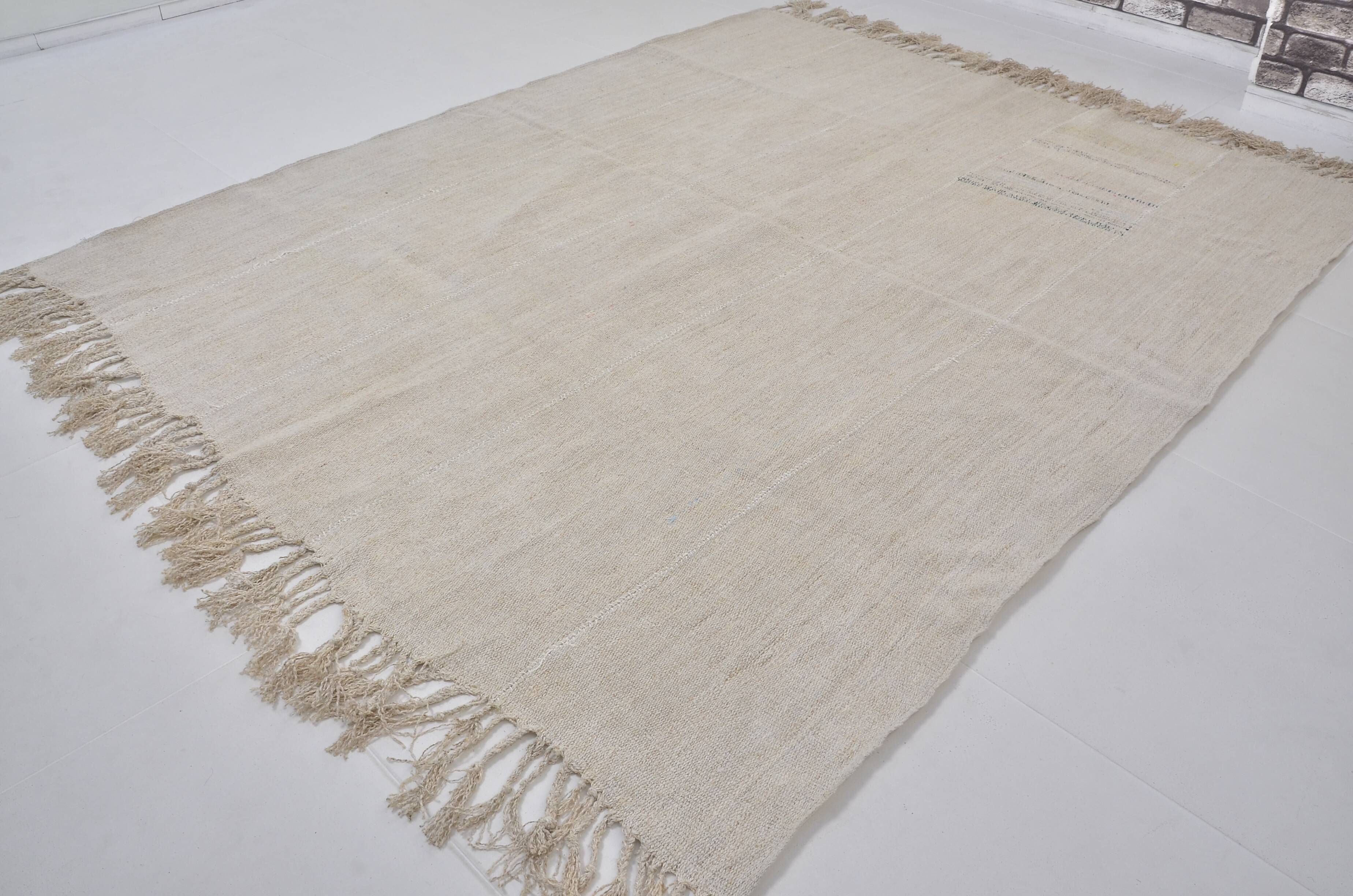 White Vintage Handmade Turkish Hemp