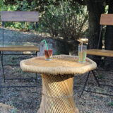Bamboo and jute coffee table