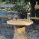 Table basse en bambou et jute