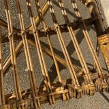 Wicker armchair with medallions