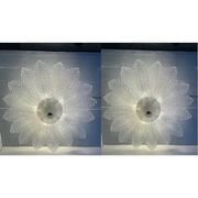 Lot of 2 Glass Sputnik Chandelier Flush Mount, Mazzega Zuccher