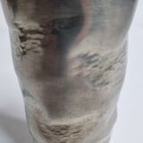 Hammered tin cup, signed