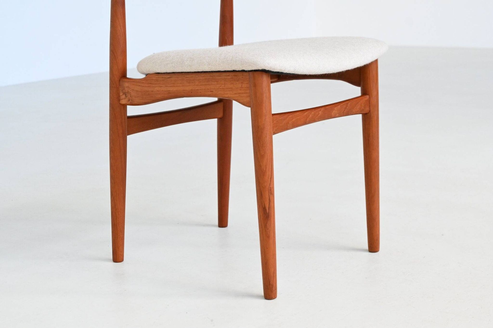 Christian Linneberg set of six dining chairs in teak Denmark 1960