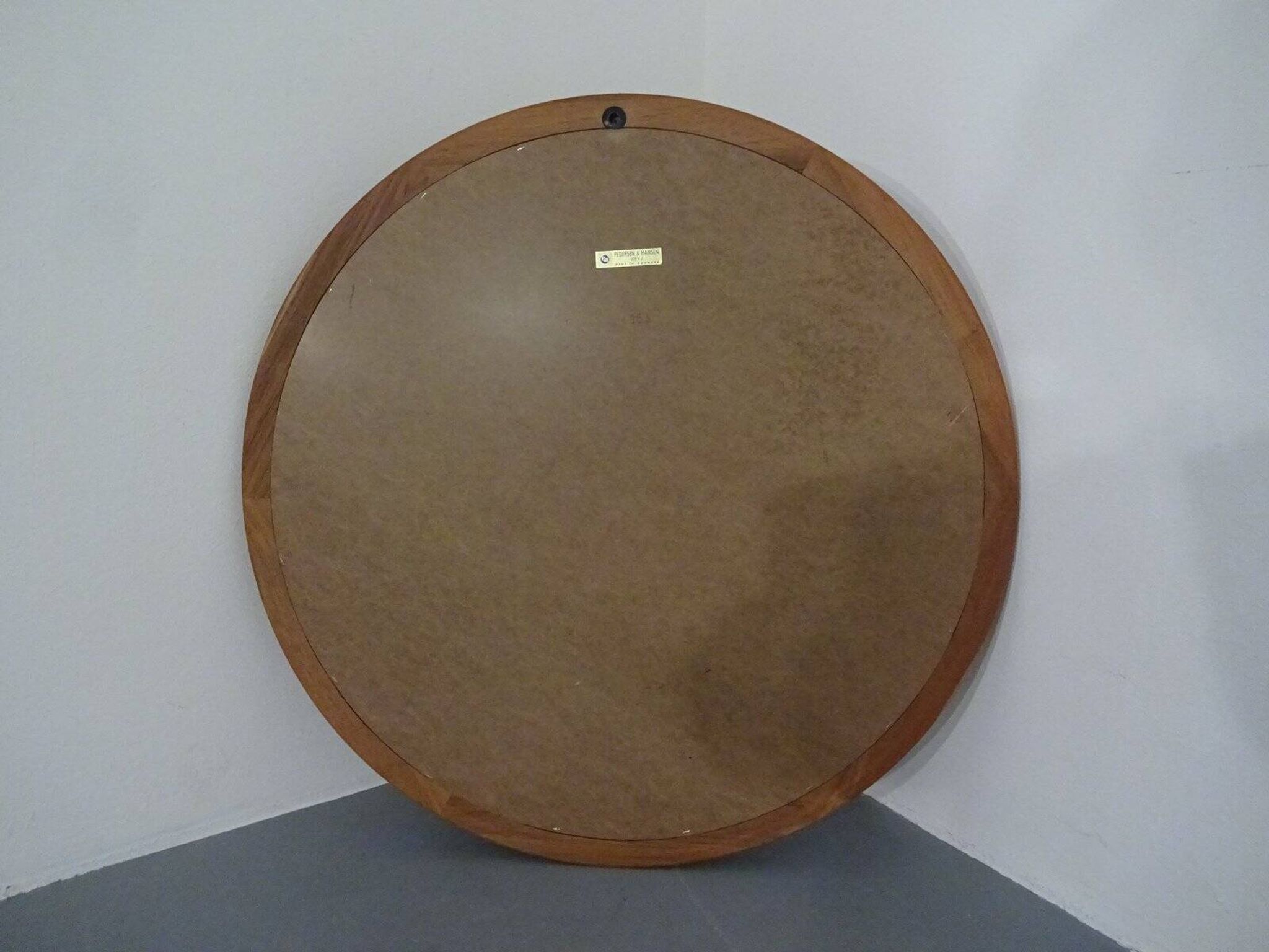 Large teak mirror by Bernhard Pedersen for Viby J. Møbelfabrik, Denmark, 1960s.