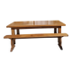 Grande table de ferme avec son banc