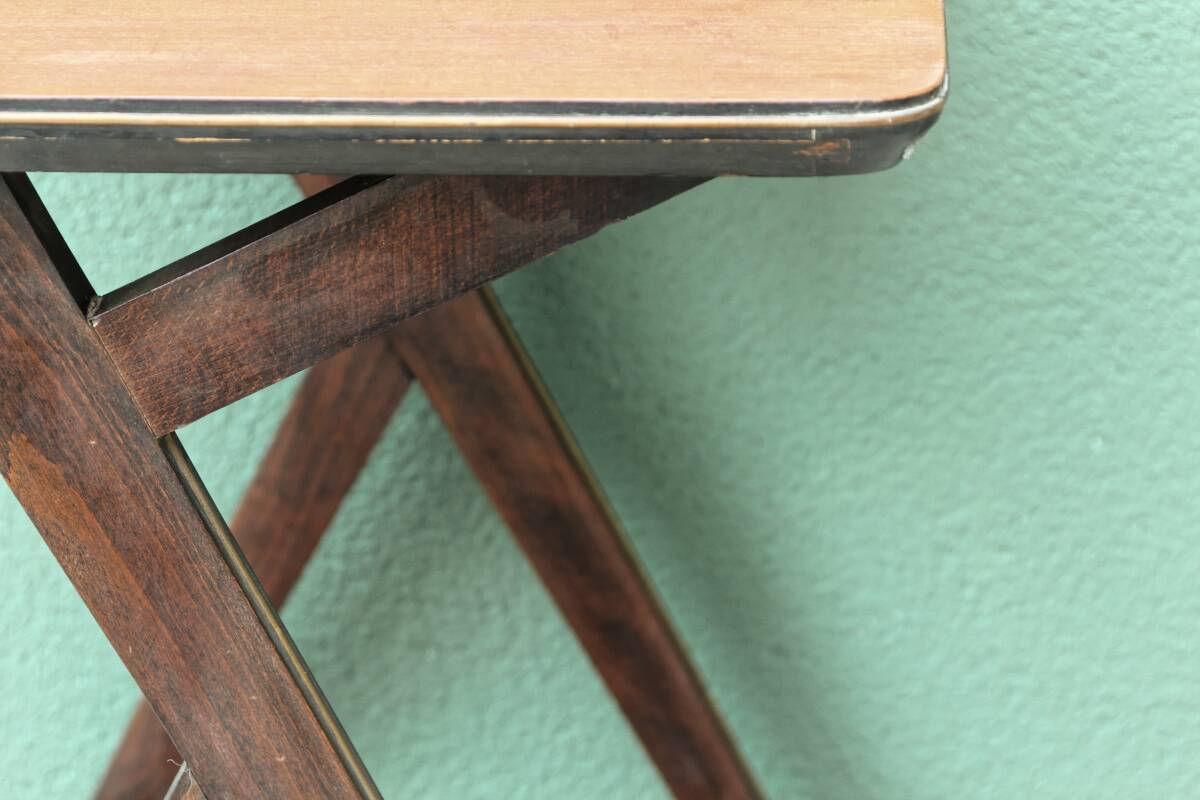 1950s wooden rolling trolley