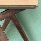 1950s wooden rolling trolley