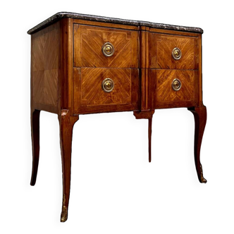 Sauté Dresser In Marquetry From Transition Period Stamped XVIII Eme Century