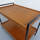 Minimalist Rollable Teak Serving Cart, 1960s