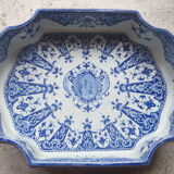 Plat centre de table Rouen Gien 1876