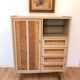 60s/70s wardrobe in wood and rattan