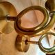 Pair of old brass wall sconces