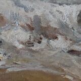 Giuseppe manfredi ( 1934 - 1987) marina peinture huile carton toile 70 x 50