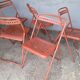 5 foldable chairs metal vintage ep 1970