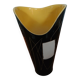 Yellow and black ceramic vase