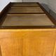 Vintage wardrobe with compass feet, sliding doors