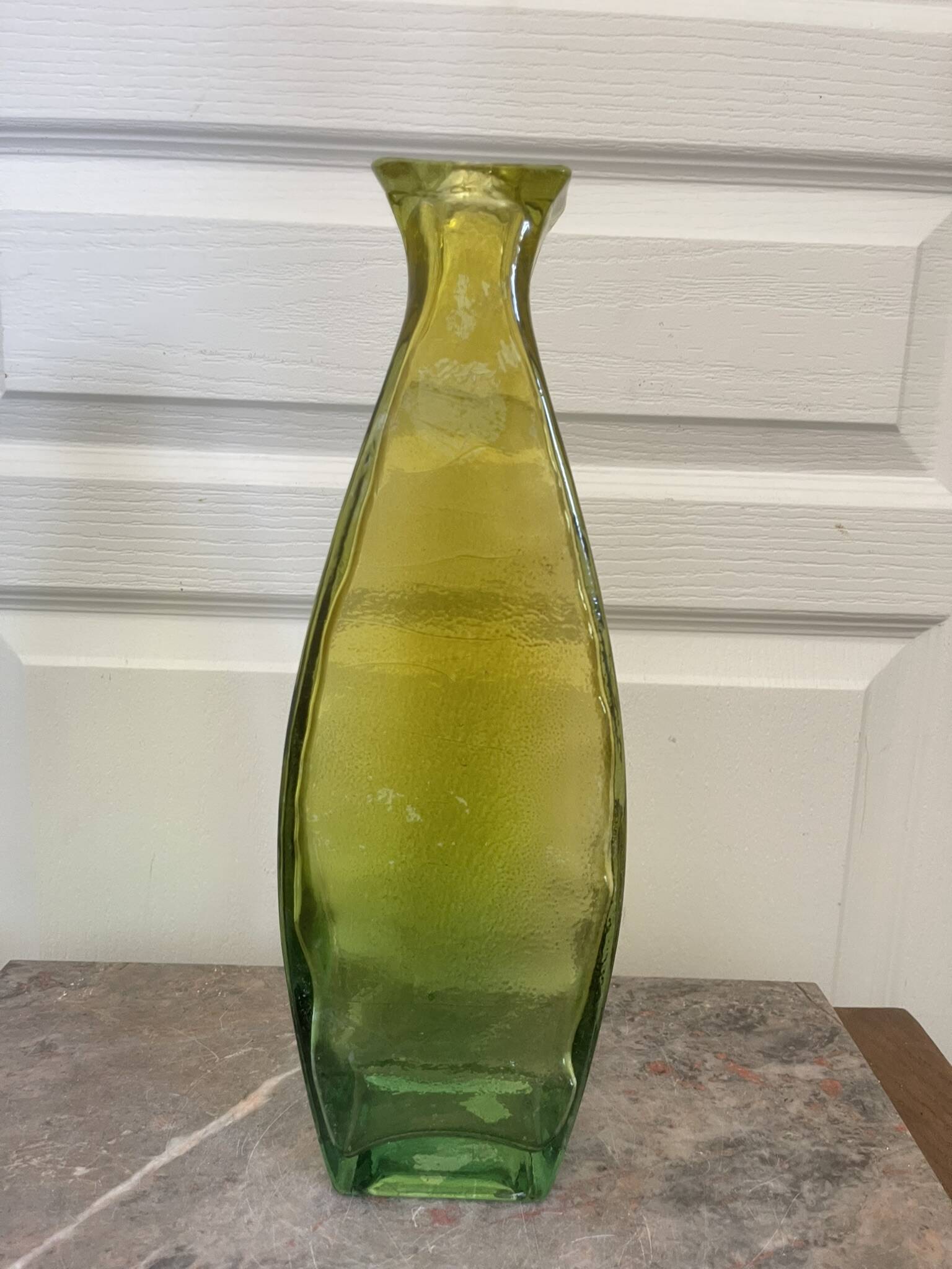 Old Decanter Vase Soliflore Green Carafe Spain 37 cm