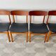 Ensemble de 4 chaises de salle à manger vintage avec vinyle noir