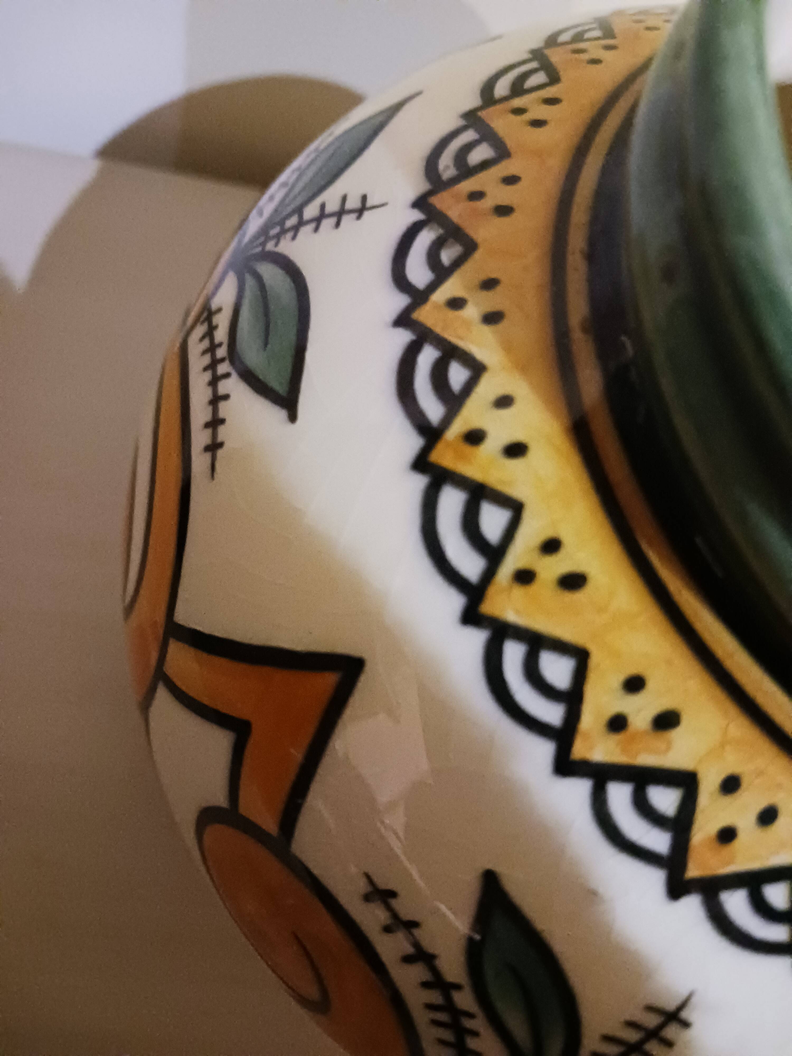 Round vase, signed Henriot Quimper, 1950s