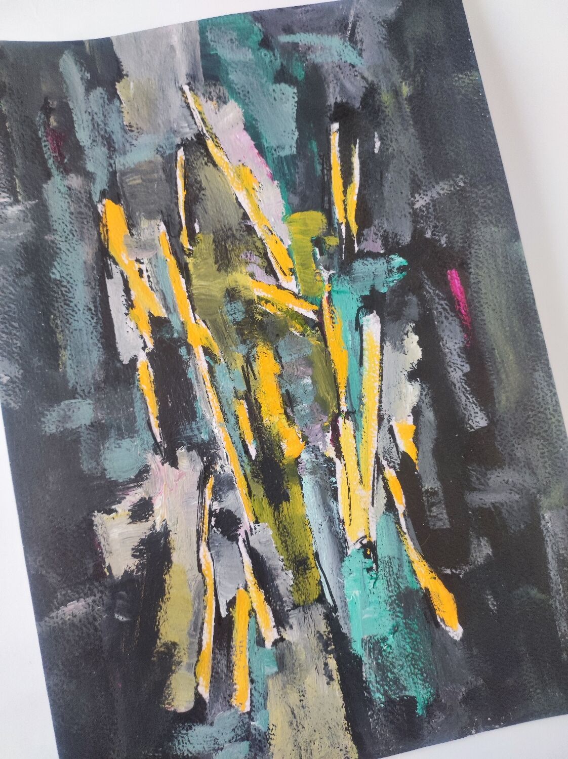 Acrylic abstract painting