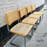 Set of 4 chairs model cesca B32 by Marcel Breuer