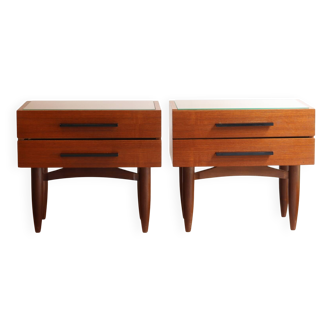Pair of vintage teak nightstands
