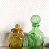 Two Biot bubble glass jars