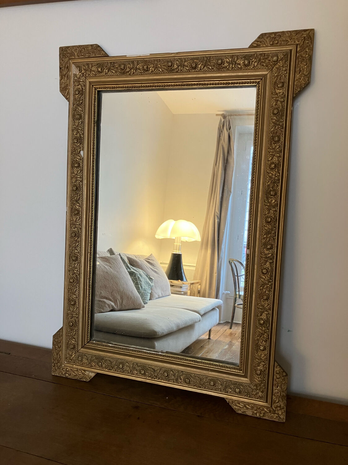 Gilded mirror, mercury glass