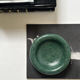Ashtray / round ceramic catchall in emerald green.