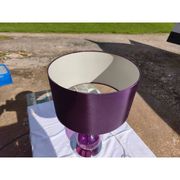 Lampe vintage en chrome et verre de couleur