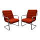 Set of two Mauser tubular lounge chairs, 1970s