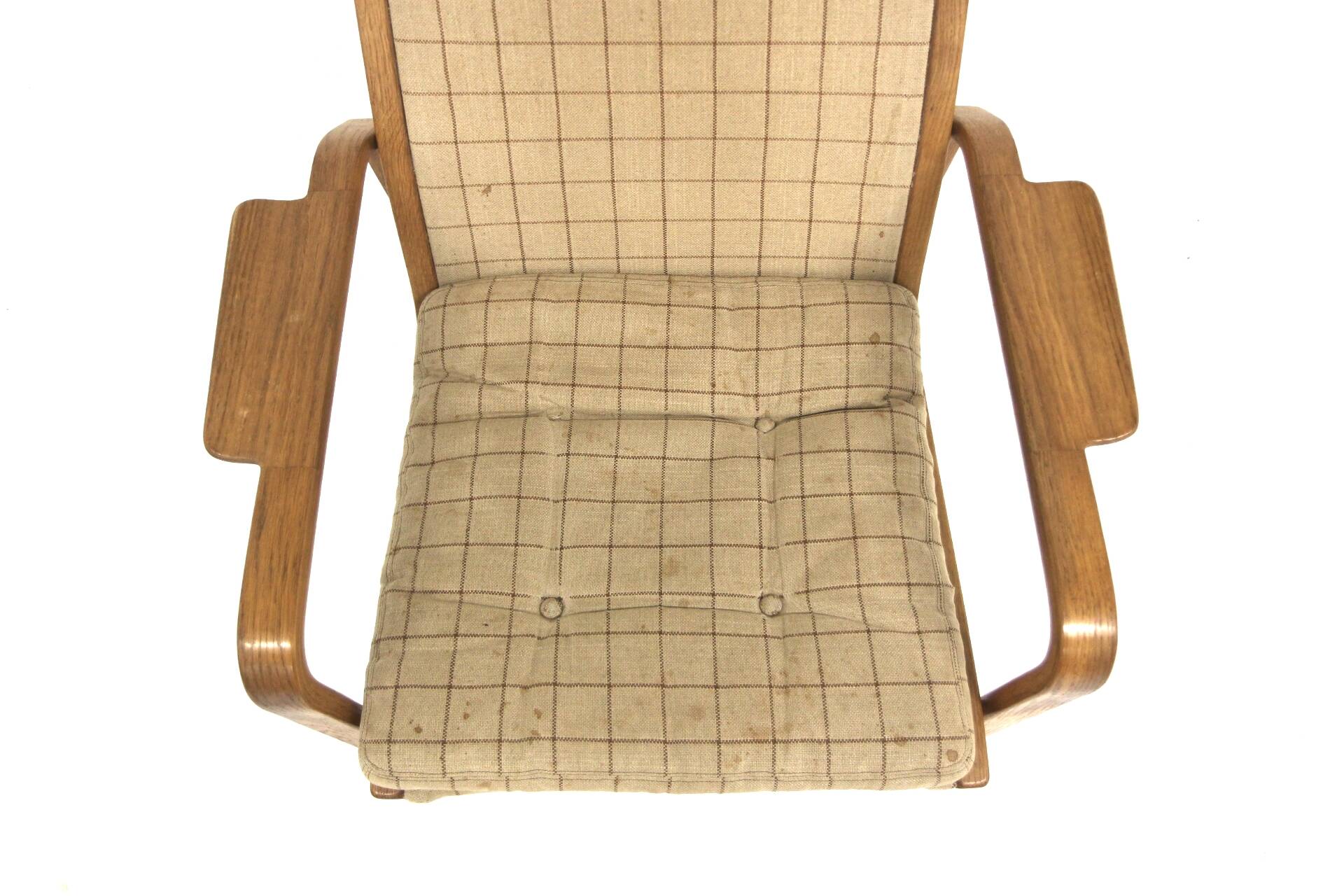 Scandinavian oak armchair, Yngve Ekström, Sweden, 1970