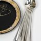 Six soda or ice cream spoons Christofle model Fidélio in silver-plated metal.