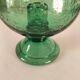 Mint green bubbled glass photophore – Biot glassware