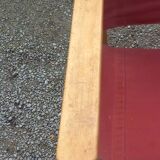Safari armchair in beech and cotton canvas