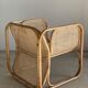 U-shaped armrest rattan armchair, grid canning
