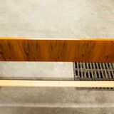 Scandinavian teak bed 1960 140x190 with table and light