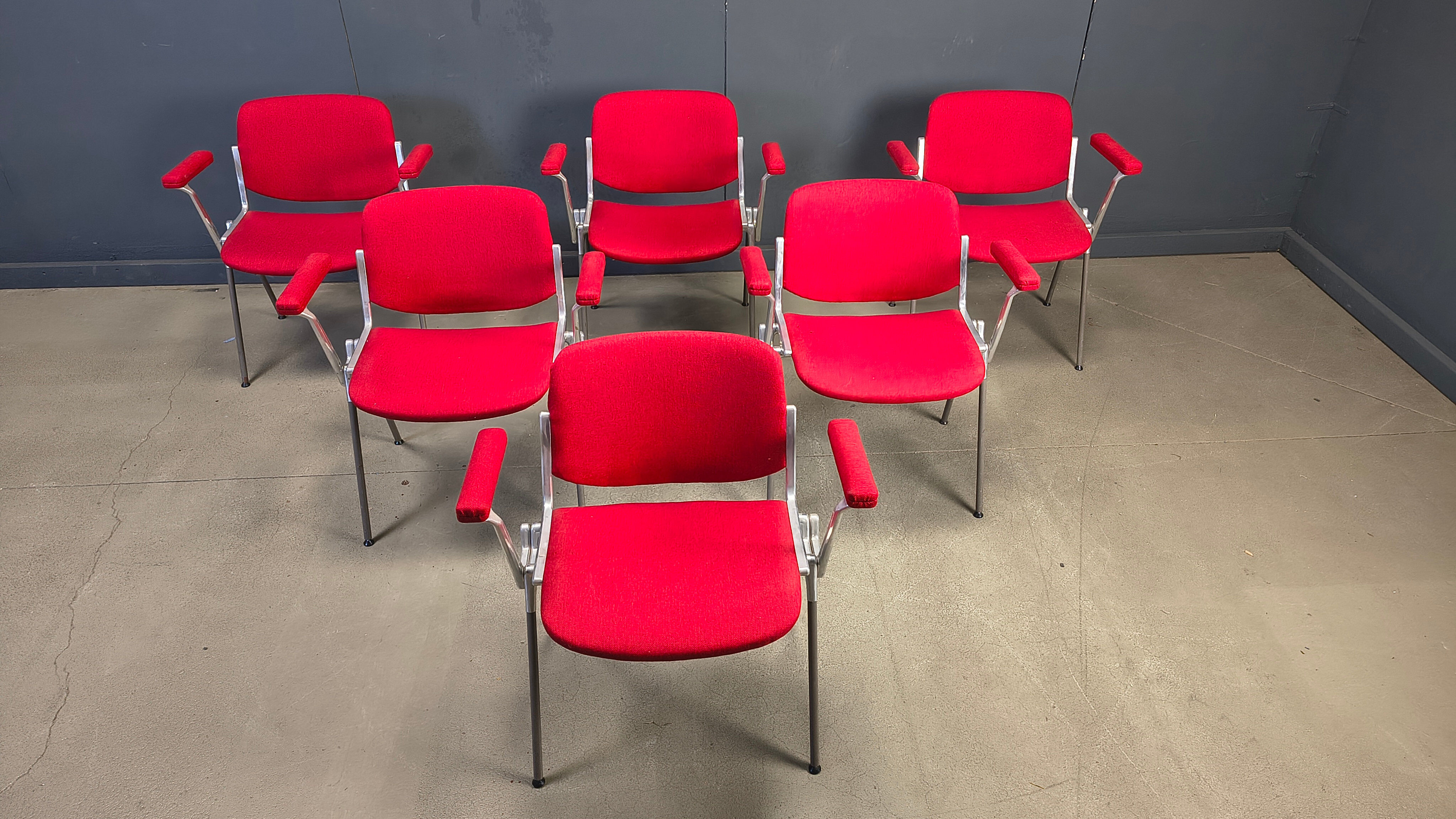 Chaises latérales vintage DSC 106 par Giancarlo Piretti pour Castelli, années 1970 - ensemble de 6