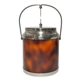 Acrylic and metal ice bucket. Spain, 1970s.